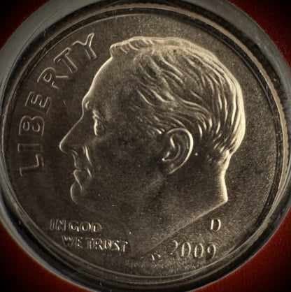 2009 P D Satin Finish Roosevelt Dime 2 Coin Lot From US Mint Uncirculated Set4