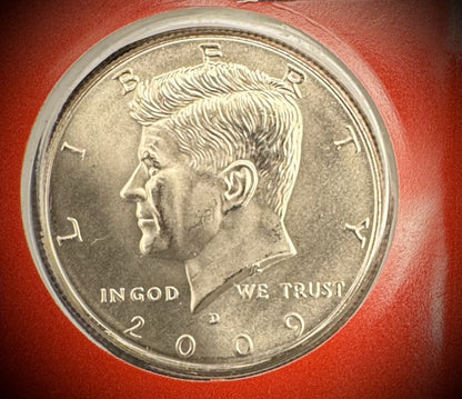 2009 P D Satin Finish Kennedy Half Dollar 2 Coins From US Mint Uncirculated Set5