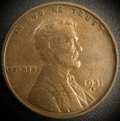 1931-D Lincoln Wheat Penny Cent SEMI-KEY DATE #60