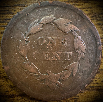 1840 Large Cent Coronet Head Braided Hair Style Large Date #11