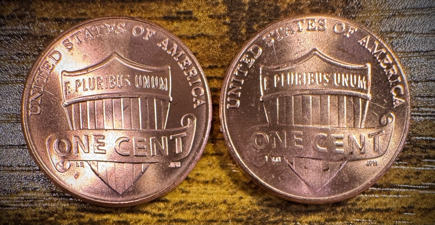 2020 Lincoln Shield Cent P D Uncirculated BU 2 Coin Lot From Original Rolls1
