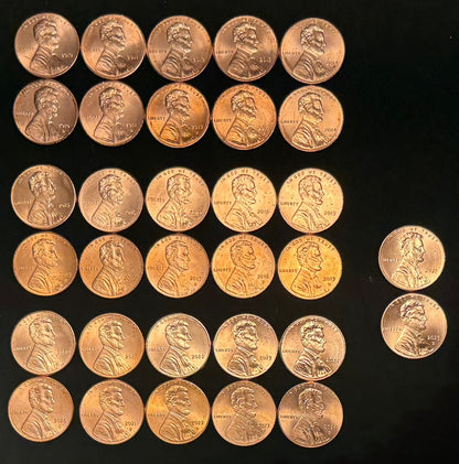 2010-2025 Lincoln Shield Cent Penny P D Uncirculated 32 Coin Set From Rolls0