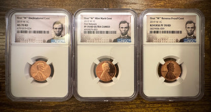 2019-W Lincoln Shield Cent 3-Coin Set NGC MS70RD PF70RD ULTRACAMEO REVERSE PROOF0
