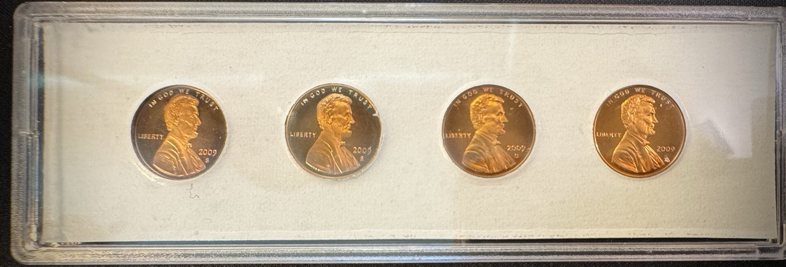 2009-S Lincoln Bicentennial Cent GEM PROOF 4 Coin Set GORGEOUS Naturally Toned1