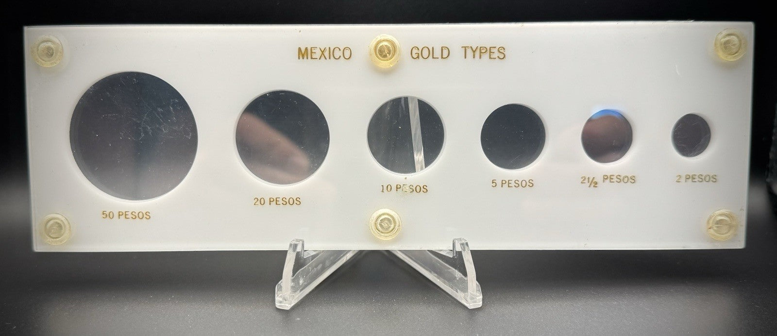 Capital Plastics Mexico Gold Types High Quality Plastic Display Holder For Pesos2