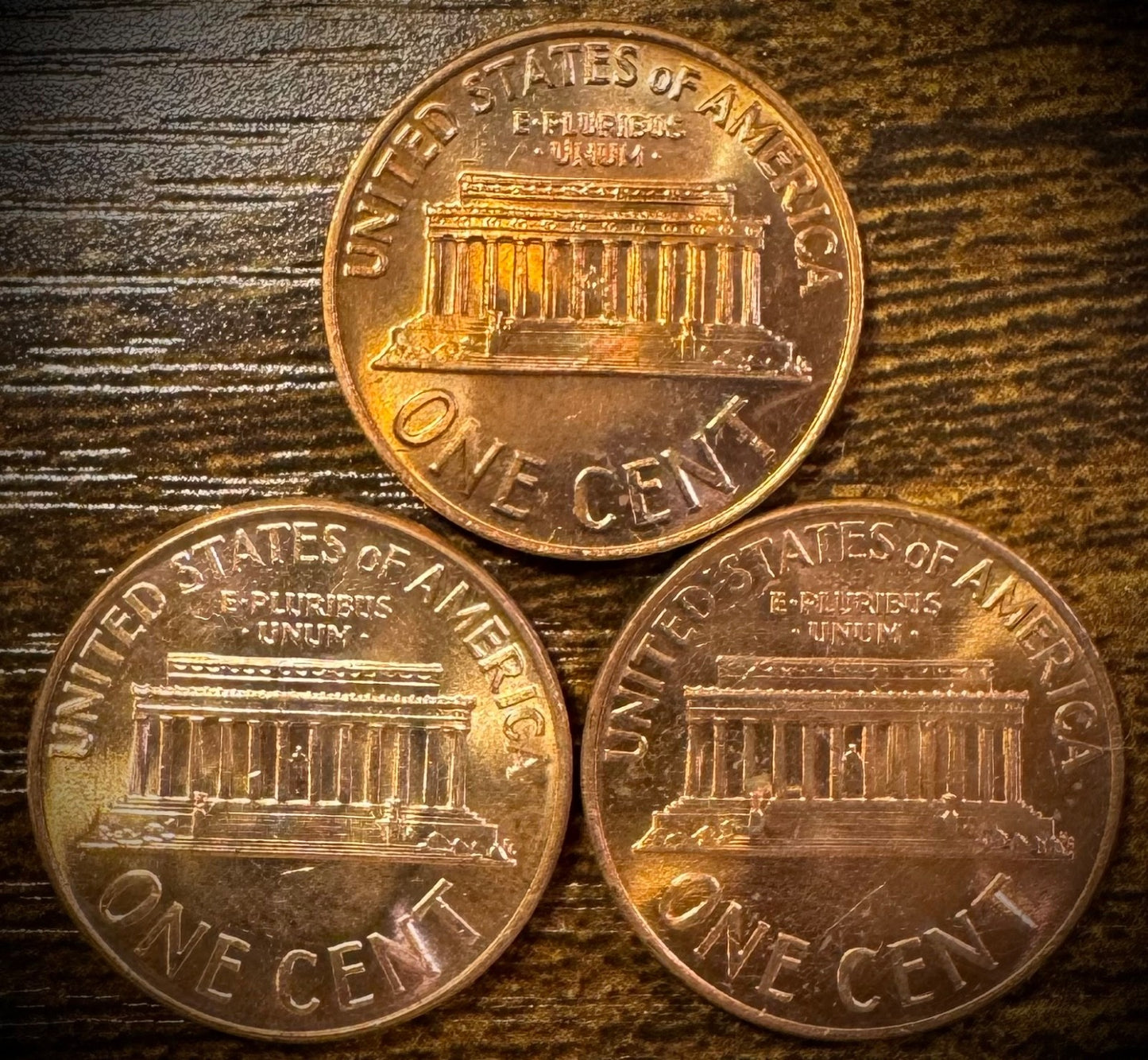 1965-1967 Lincoln Memorial Cent Uncirculated BU 3 Coin Lot From Original Rolls1