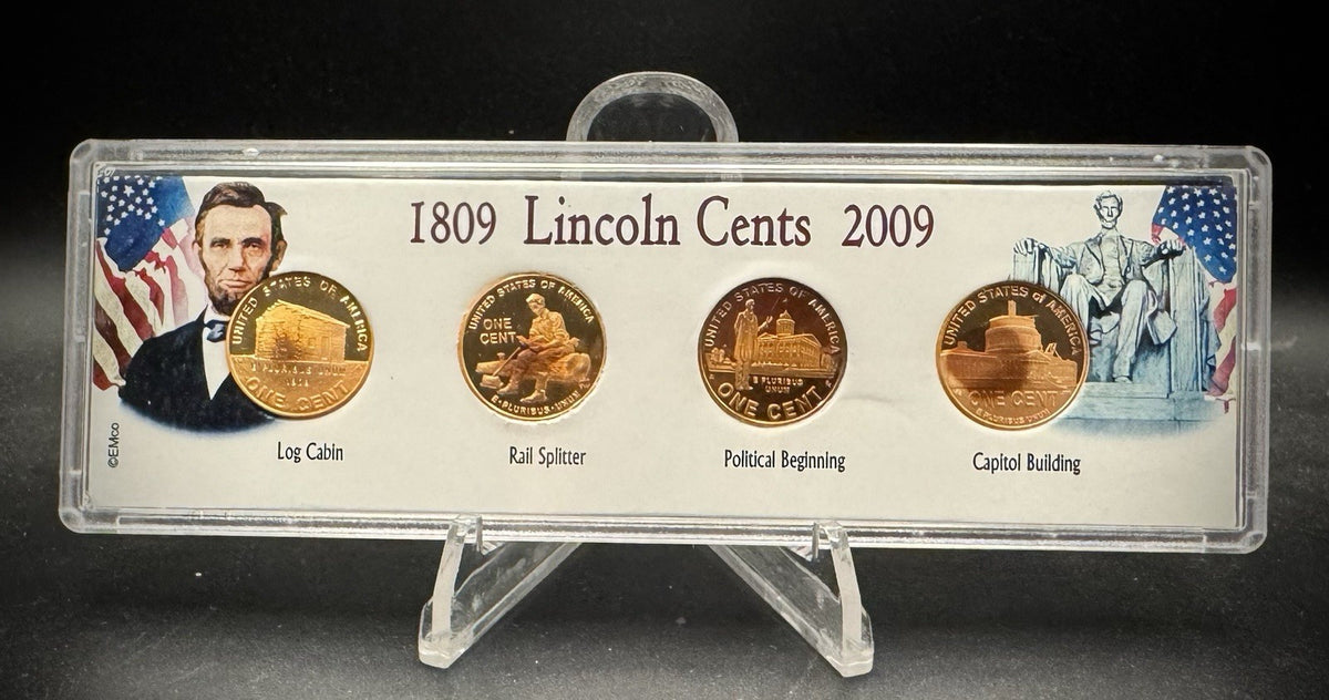 2009-S Lincoln Bicentennial Cent GEM PROOF 4 Coin Set GORGEOUS Naturally Toned0
