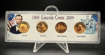 2009-S Lincoln Bicentennial Cent GEM PROOF 4 Coin Set GORGEOUS Naturally Toned0