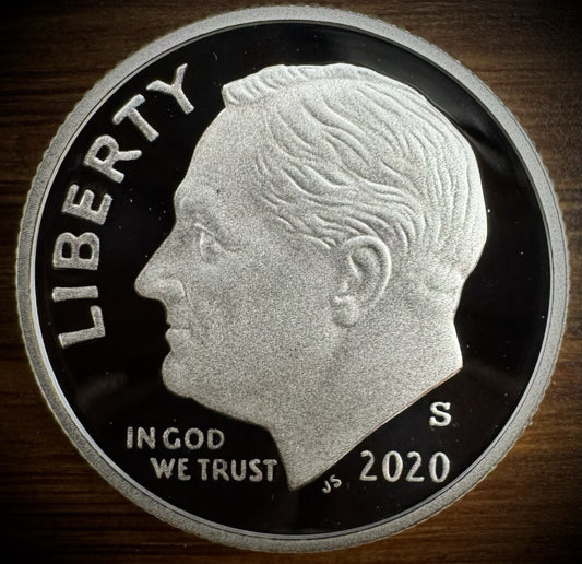 2020-S 99.9% SILVER GEM PROOF Roosevelt Dime 10C .999 Fine Coin #20