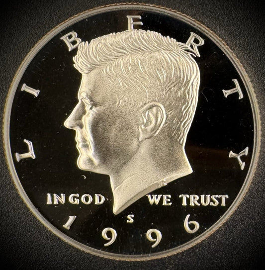 1996-S GEM PROOF Kennedy Half Dollar Clad 50C DEEP ULTRA CAMEO0