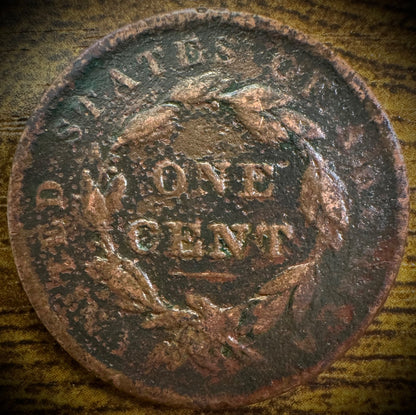 1838 Large Cent Coronet Head Matron Style #21