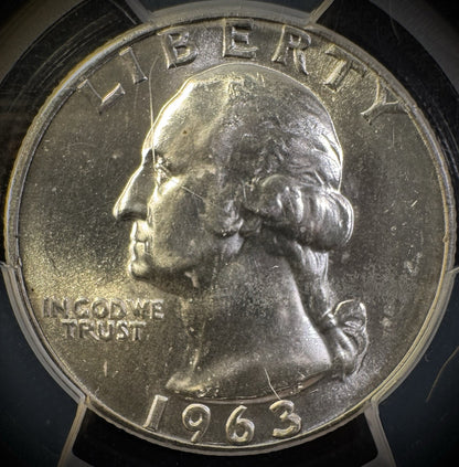 1963 Silver Washington Quarter PCGS MS66 BLAST WHITE2