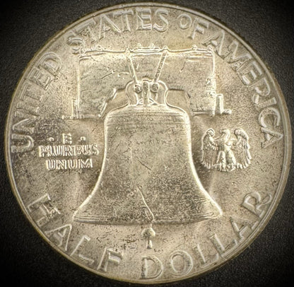 1957 Franklin Half Dollar BU Brilliant Uncirculated Gem 90% Silver Coin1