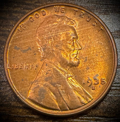 1935-S Lincoln Wheat Cent BU Uncirculated Red #30