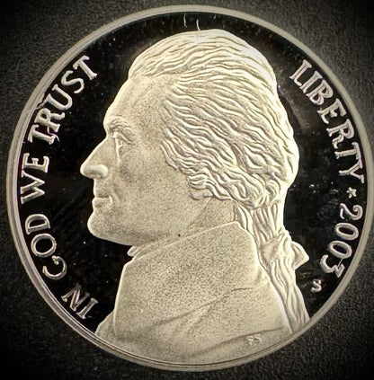 2003-S Jefferson Nickel GEM PROOF DEEP ULTRA CAMEO Coin0
