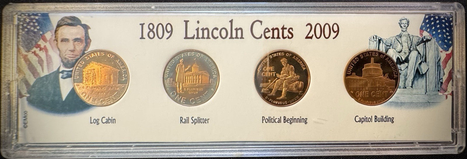 2009-S Lincoln Bicentennial Cent GEM PROOF 4 Coin Set GORGEOUS Naturally Toned0