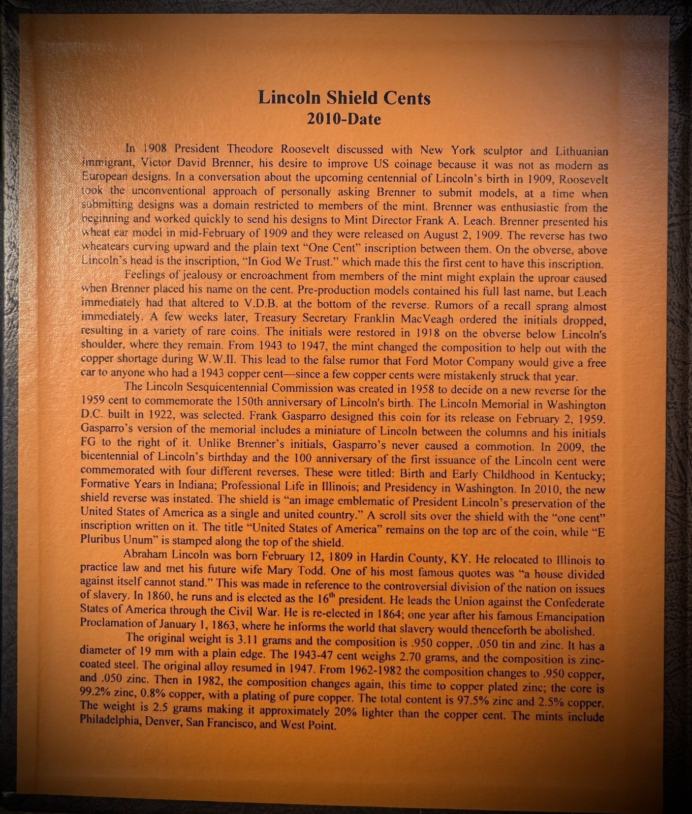 2010-2025 P D Lincoln Shield Cent Penny COMPLETE 32 Coin Set in NEW Dansco 71044