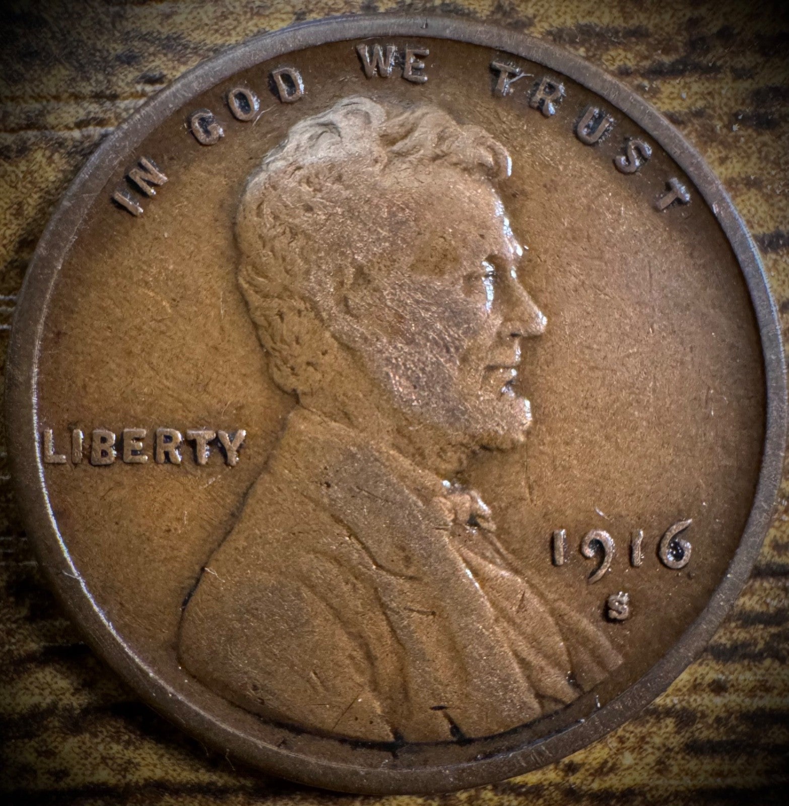 1916-S Lincoln Wheat Cent Penny VF BETTER DATE #70