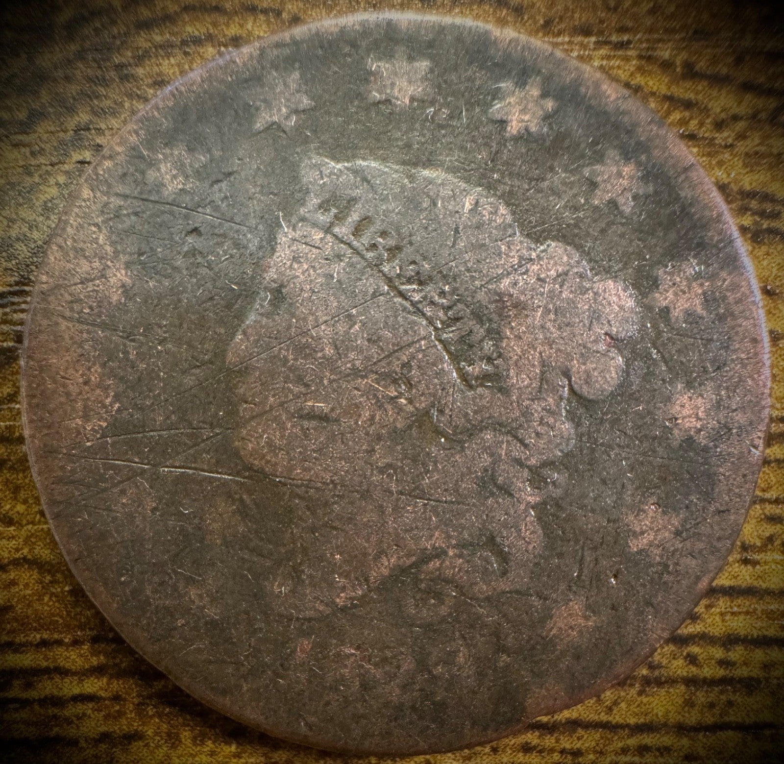 1828 Large Cent Coronet Head Matron Style Small Wide Date0