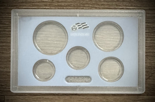 Light Blue Empty Plastic Case Holds 5 Coins Lot of 10 From US MINT Proof Sets1