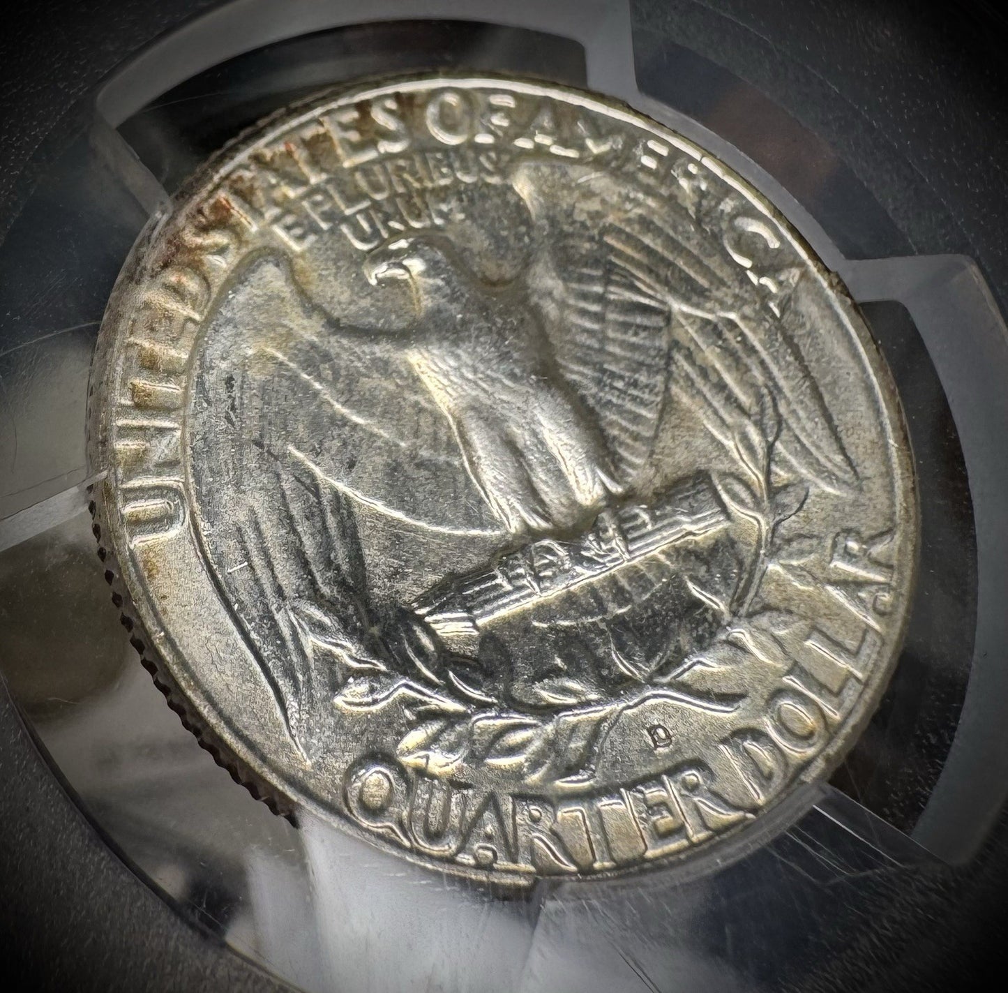 1963-D Silver Washington Quarter PCGS MS66 TONED6