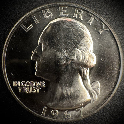 1967 SMS Washington Quarter Clad Coin From US Mint Special Mint Set0