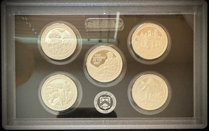 2016-S 90% .900 SILVER America the Beautiful Quarter Set w 2016 US MINT Box COA3