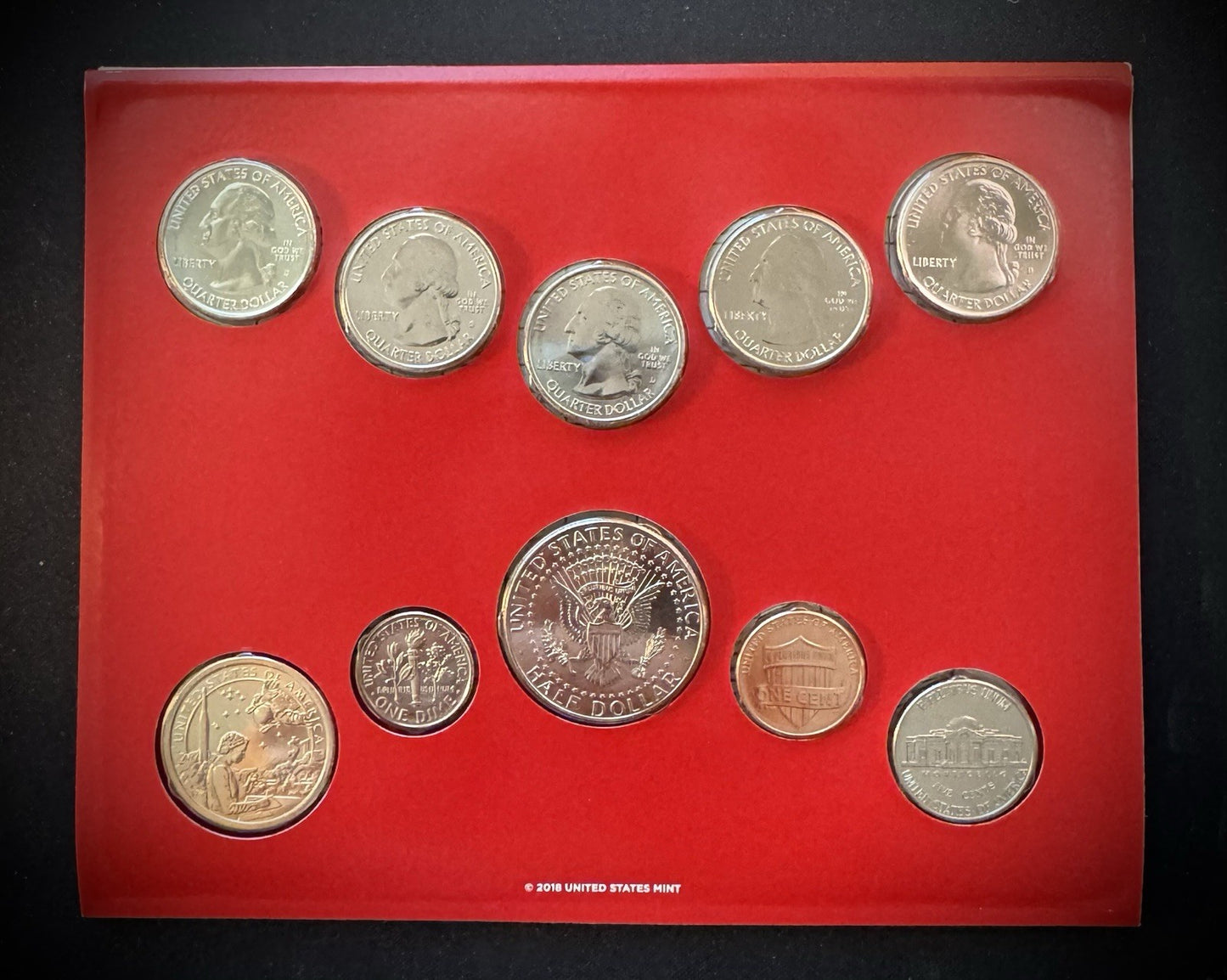 2019 US Mint Uncirculated 20 Coin Set P & D Philadelphia & Denver 10 Coins Each6