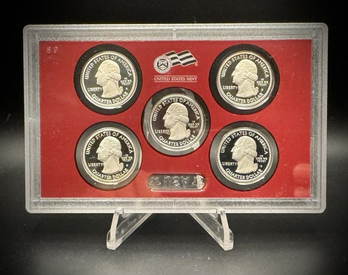 2010-S 90% SILVER America the Beautiful PROOF Quarter Set w 2010 US MINT Box COA2