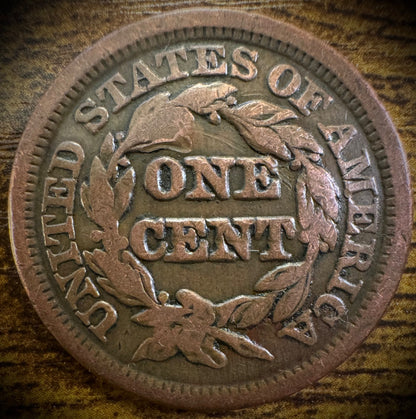 1847 Large Cent Coronet Head Braided Hair Style #21