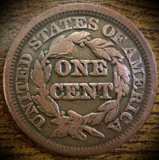 1847 Large Cent Coronet Head Braided Hair Style #21