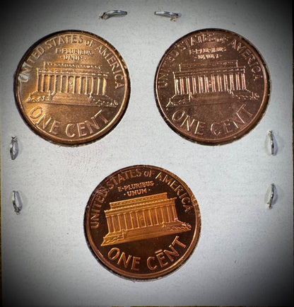 2005 P D S Lincoln Memorial Cent UNCIRCULATED + PROOF 3 Coin Lot1