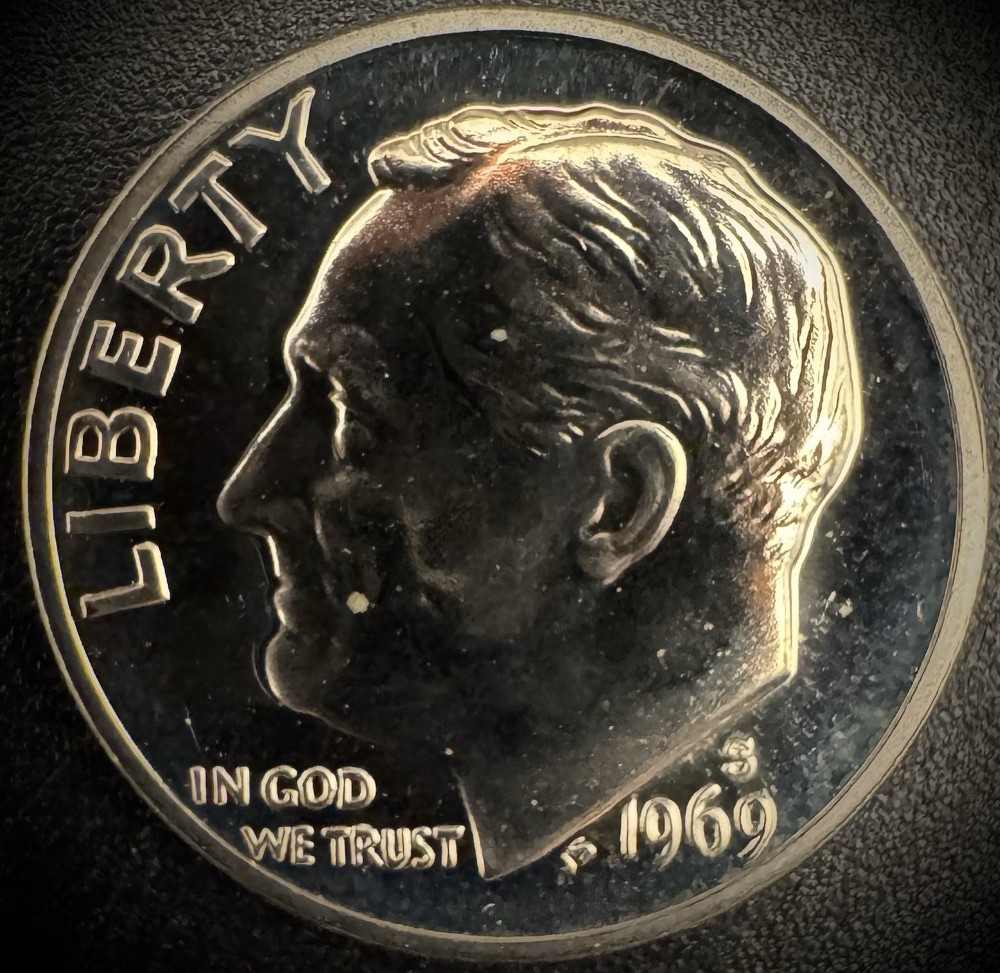1969-S PROOF Roosevelt Dime 10C Clad Coin From US Mint Proof Set0