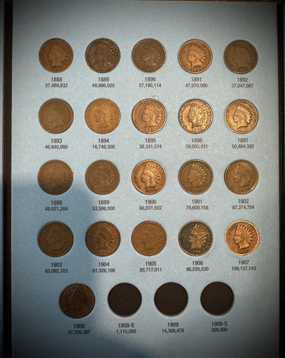 1857-1909 Flying Eagle Indian Head Cent Collection 28 Coins Starter Set Whitman3