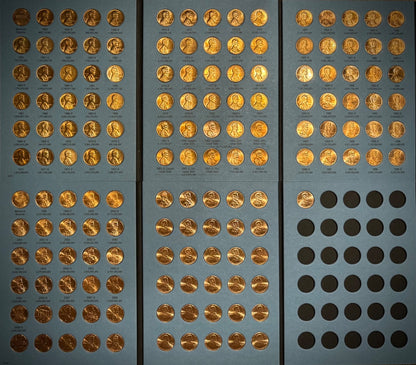 1959-2025 P D 68-74 S Lincoln Cent COMPLETE UNCIRCULATED SET In NEW Whitmans0