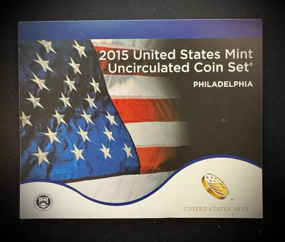 2015 US Mint Uncirculated 28 Coin Set P & D Philadelphia & Denver 14 Coins Each1