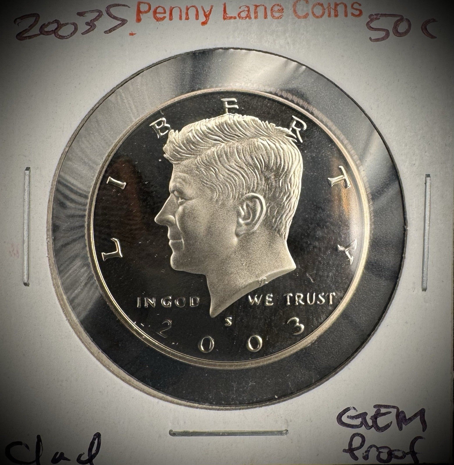 2003-S GEM PROOF Kennedy Half Dollar Clad 50C DEEP ULTRA CAMEO #22
