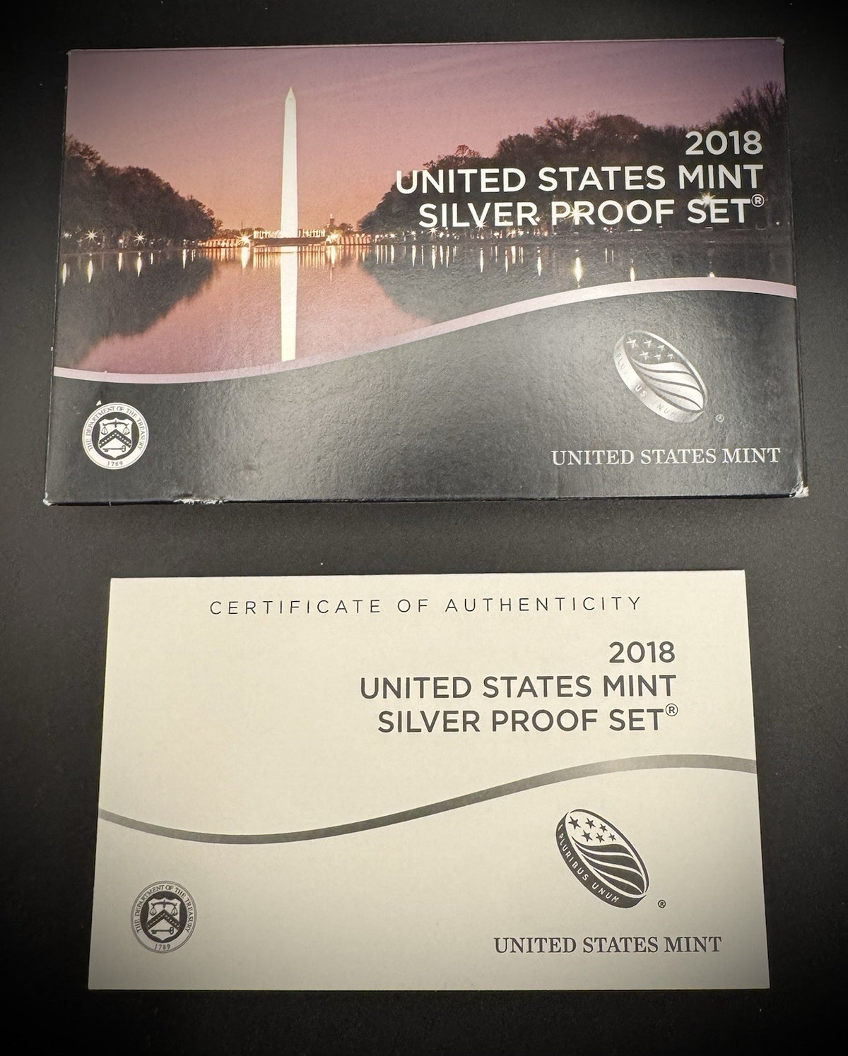 2018-S 90% SILVER America the Beautiful PROOF Quarter Set w 2018 US MINT Box COA3