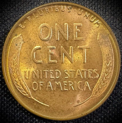 1938 Lincoln Wheat Cent Brilliant Uncirculated TONED BEAUTY3
