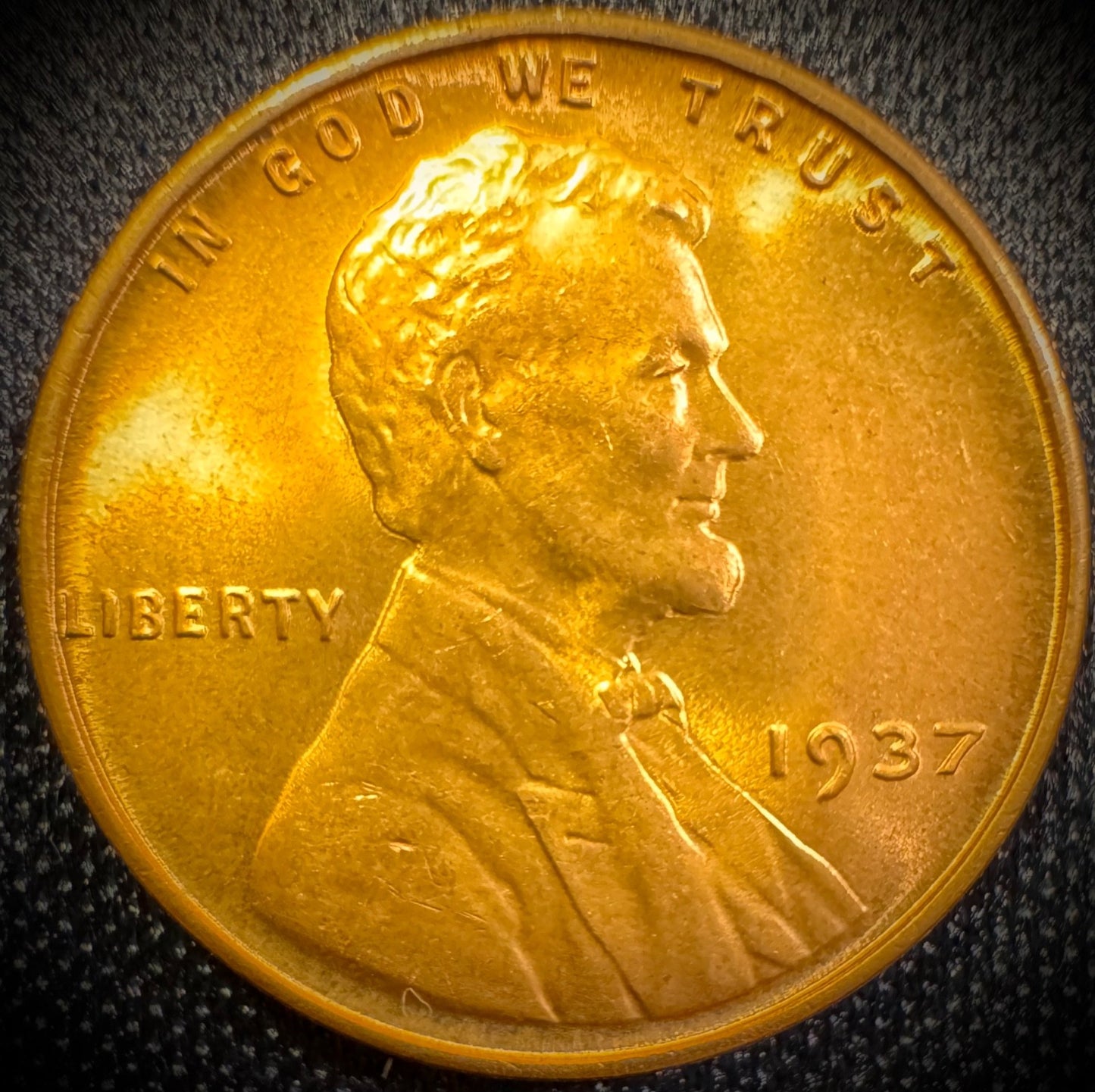 1937 Lincoln Wheat Cent Brilliant Uncirculated RED GEM0