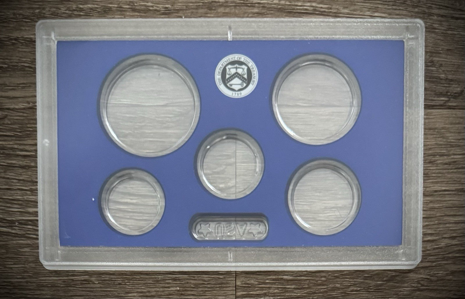 Blue Empty Plastic Case Holds 5 Coins Lot of 10 From US MINT Proof Sets2