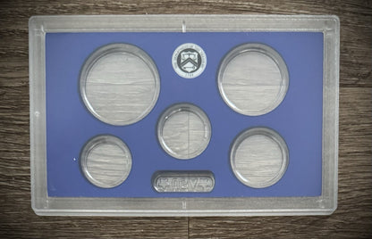 Blue Empty Plastic Case Holds 5 Coins Lot of 10 From US MINT Proof Sets2
