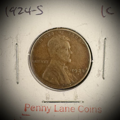1924-S Lincoln Wheat Cent BETTER DATE #20