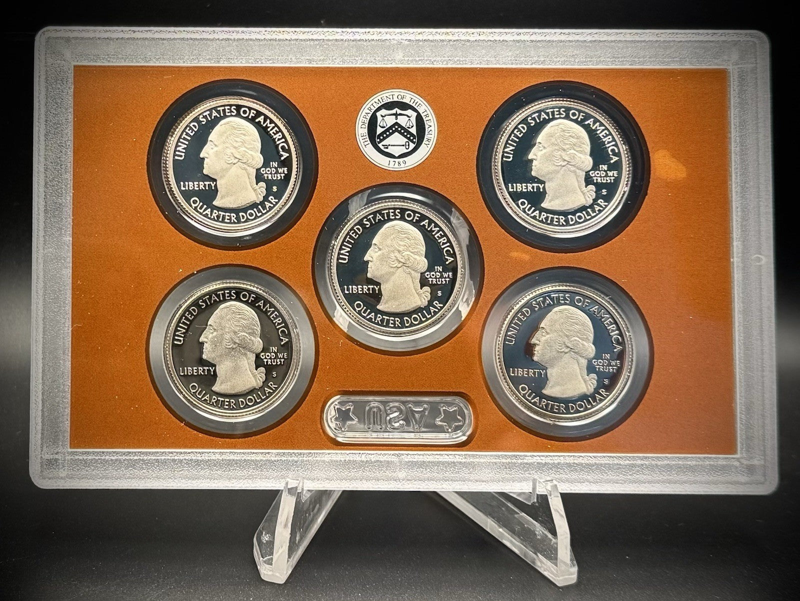 2016-S ATB Quarter GEM PROOF Clad 5 Coin Set w 2016 US Mint Box and COA1