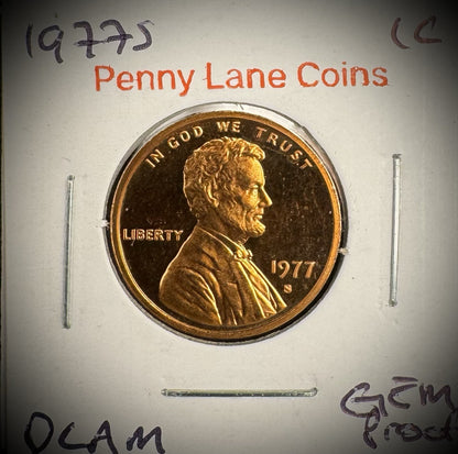 1975 1976 1977 1978 1979 S Type 1 & 2 Lincoln Memorial Gem PROOF Cent 6 Coin Set6