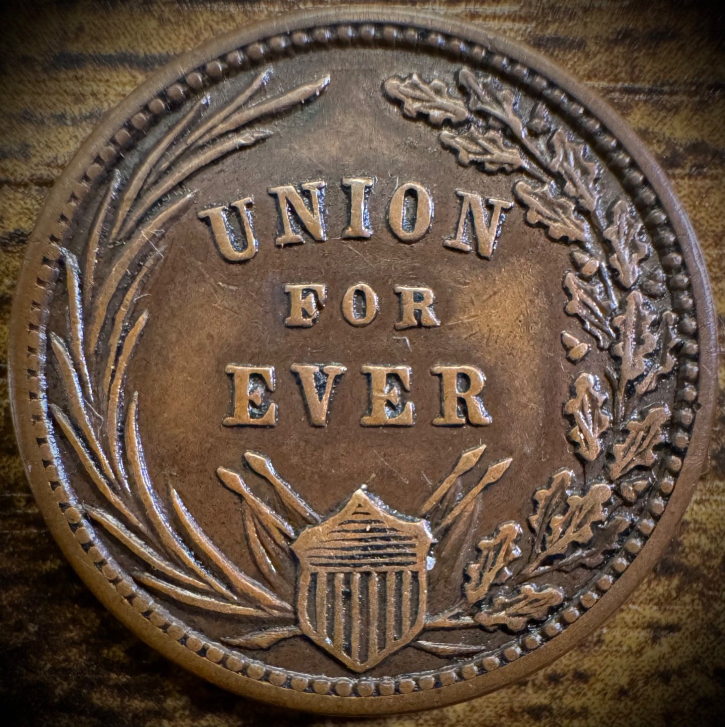 1863 Washington CIVIL WAR Token FIRST IN WAR, FIRST IN PEACE - UNION FOREVER1