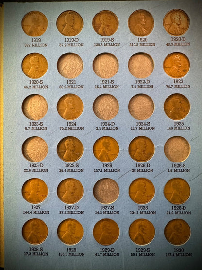 1909 VDB-1974 P D S Lincoln Cent Starter Set 154 Coins 1960-D Small Date Whitman3