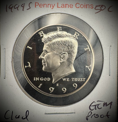1990-1999 S Kennedy Half Dollar GEM PROOF DEEP ULTRA CAMEO Set Lot Of 10 Coins20