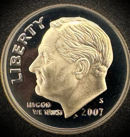 2007-S GEM PROOF Roosevelt Dime 10C Clad DEEP CAMEO Coin0