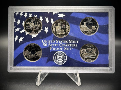 2003-S State Quarter GEM PROOF Clad 5 Coin Set w 2003 US Mint Box and COA0